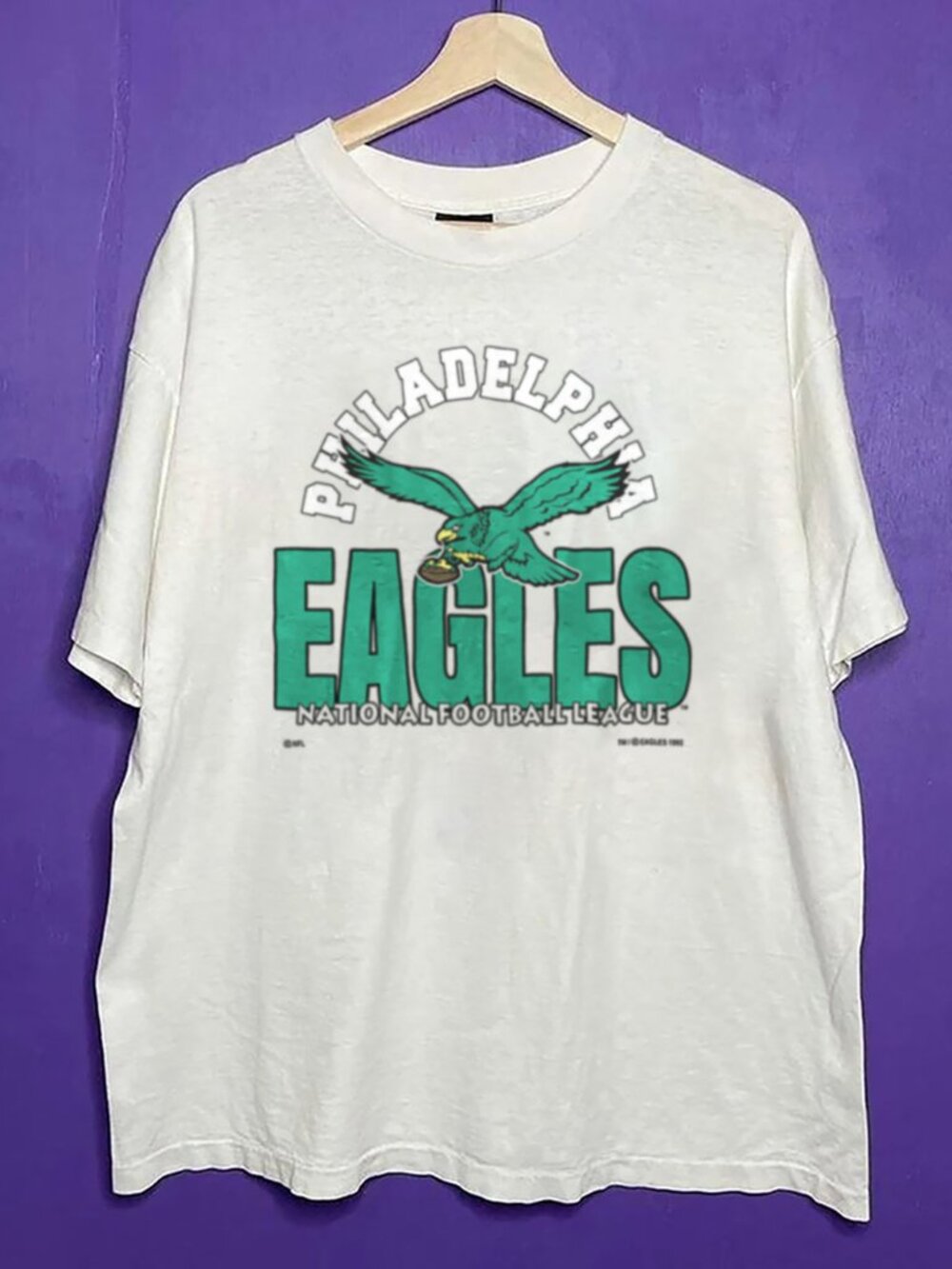 Vintage 90s Philadelphia Eagles Football T Shirt, NFL Eagles Men Women Shirt Tee